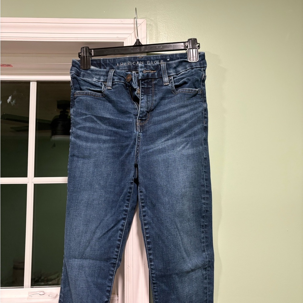 American Eagle Outfitters Women's Dark Blue Skinny Jeans